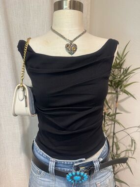 Classic Black Off-Shoulder Women’s Top